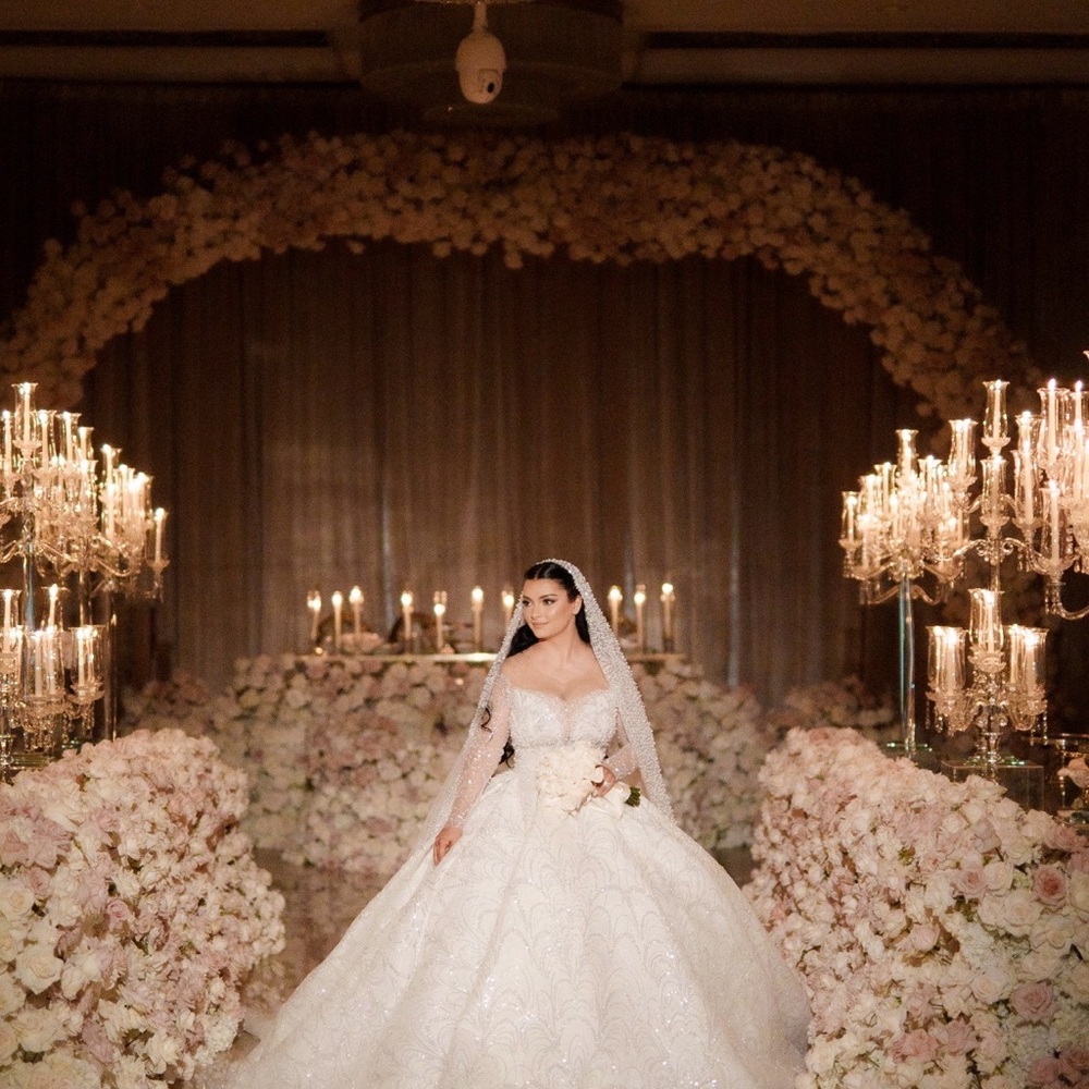 Elegant White Wedding Gown